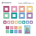 Connetix - Pack Portail Pastel, Contenant 48 Pièces-Recommandé et apprécié par les constructeurs de 3 à 100 ans