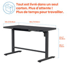 Motionwise - Bureau ergonomique électrique assis-debout à moteur unique série M1 Glass - Frêne-8