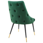 Modway - Adorn Performance Velvet Fauteuil d’appoint de salle à manger Ensemble de 2 - Vert-Rembourrage en mousse dense