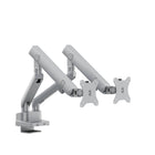 Uplite – Support réglable pour deux moniteur de 17 à 35 po à mouvement complet - argent-Extension maximale du bras : 46,7 cm / 18,4"