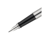 Parker − Stylo plume Jotter − acier inoxydable avec bordure chromée − plume moyenne − encre bleue-5