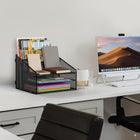 ShoppingAll - Organisateur de bureau avec plateau à papier à 3 niveaux et 2 sections verticales-6