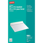 Staples - Enveloppes blanches pour livrets, 5 7/8 po x 9 5/8 po, bte/100 - avec colle-5 7/8 po x 9 5/8 po  