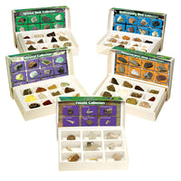 Ensemble complet de collection de roches, de minéraux et de fossiles de Educational Insights-Roches, fossiles et minéraux authentiques, sélectionnés à la main pour leur couleur, leur texture et leur beauté. Parfait pour étudier et s'amuser.