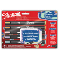 Sharpie - Marqueurs créatifs - Tons terreux2 - marqueurs acryliques à base d’eau - pointe ronde - couleurs assorties - paquet de 5-Marqueurs créatifs avec une encre semblable à de la peinture qui ne passe pas à travers le papier