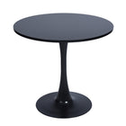 Homy Casa -  Bureau rond 31,5 po L - Noir-Design rond de 31,5 po optimal pour les petits espaces de bureau