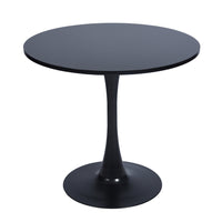 Homy Casa -  Bureau rond 31,5 po L - Noir-Design rond de 31,5 po optimal pour les petits espaces de bureau