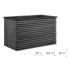 Modway - Render Support mural de 36" Vanette de salle de bain - Noir charbon-Conception murale