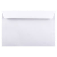 JAM Paper Enveloppes format livret à rabat droit gommé, 6 x 9 po, blanches, 200 par paquet-Blanc