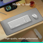 Logitech - Ensemble souris et clavier sans fil Bluetooth MK250 - Blanc-Confort: les touches profilées hautes et les pieds d’inclinaison réglables rendent la frappe agréable	