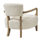 Modway - Zinnia Tissu rayé rembourré Chaise d’accent - Avoine-Assemblée requise