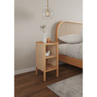 Manhattan Comfort - Table d’appoint industrielle chic de 11,81 po de Versailles - Nature-Canne naturelle fine fabriquée à partir de véritable rotin en bois