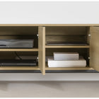 South Shore - Mezzy Meuble TV avec portes - Frêne naturel-Entretien: Nettoyer avec un linge sec