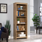Sauder - Bibliothèque Dover Edge à 5 étagères - Chêne-étagères réglables: trois étagères réglables pour des options de rangement flexibles. Chaque étagère réglable a une capacité de poids maximale de 25 lb