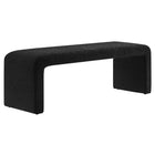 Modway - Simba Tissu Boucle Banc long de la chute d’eau - Noir-Tissu boucle Tissu Rembourrage