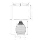 Monarch Specialties - Luminaire - 17 po H Lampe De Table - Résine D'Ivoire - Abat-Jour Ivoire / Crème - Contemporain - Moderne-Contrôlez facilement l'éclairage à l'aide de l'interrupteur à bouton rotatif marche/arrêt pratique qui fonctionne avec une ampoule de 60 W (non incluse)
