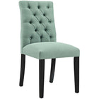 Modway - Duchess Tissu Chaise à manger Ensemble de 2 - Laguna-Pieds en caoutchouc massif