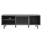 Modway - Kurtis 67 po Meuble à disques TV et vinyle, Fusain-Capacité de poids : 200 lb.