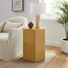 Modway - Kade Facettés Bois Table d’appoint - Moutarde-Rangement d’armoires avec tablette fixe