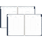 AT-A-GLANCE - Agenda scolaire hebdomadaire/mensuel Signature 2025-2026 - 11 po H x 8 3/8 po l - bleu marine - bilingue-Reliure à double spirale