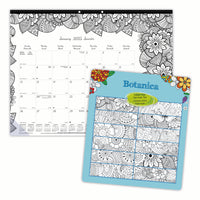 Blueline - 2025 Calendrier sous-main mensuel à colorier DoodlePlan - 17 po x 22 po - Bilingue-12 mois: janvier 2025 à décembre 2025