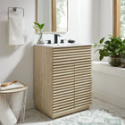 Modway - Render 24" Faux travertin Armoire de toilette de salle de bain (évier non inclus) - Travertin-Faux stratifié travertin