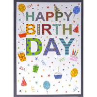Mill Brook - Cartes De Souhaits Fête Générale Studio 5-3/8 po x 7-3/4 po / Enveloppes - paquet de 18 - Confettis-Cartes de souhaits qualité boutique