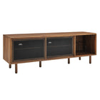 Modway - Kurtis 67 po Meuble à disques TV et vinyle, Noyer-Téléviseur moderne et support de disques