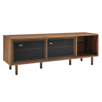 Modway - Kurtis 67 po Meuble à disques TV et vinyle, Noyer-Téléviseur moderne et support de disques