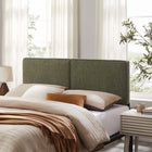 Modway - Lindee Tissu Boucle Tête de lit King, Sage-Rembourrage en mousse dense
