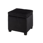 Brassex - Lenox Ottoman de rangement - noir-Profil mince