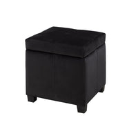 Brassex - Lenox Ottoman de rangement - noir-Profil mince