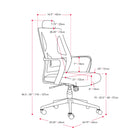 Chaise de bureau à dossier en maille Workspace de CorLiving - Gris et noir-Poids maximal maximal : 299 lb