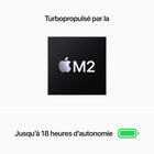 Apple - Portatif MacBook Air 13,6 po, M2, SSD 256 Go, Mémoire unifiée 16 Go, Comète, Français-Jusqu’à 18 heures d’autonomie pour vous accompagner toute la journée