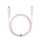 Basic Tech - Câble USB-C Tressé de 6 pi - Rose-Comprend une sangle d'organisation