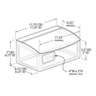 Azar - Contenant - 7 po H x 11.75 po l x 9.75 po P - Transparent-Caractéristiques : Couvercle à charnière avec amortisseur pour une fermeture en douceur