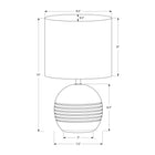 Monarch Specialties - Luminaire - 15 po H Lampe De Table - Résine Brune - Abat-Jour Beige - Contemporain-Utilisant une ampoule de 60W (non incluse), l'interrupteur pratique à bouton rotatif marche/arrêt illumine votre espace d'un simple geste du poignet