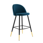 Modway - Cordial Tissu Tabourets de bar - Azure - Ensemble de 2-Assemblée requise
