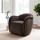 Modway - Compose Performance Velvet Fauteuil pivotant - Marron chocolat-Rotation de 360°