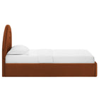 Modway - Solana Arqué Performance Velvet Lit à plateforme jumelle, Rouille-Base du socle