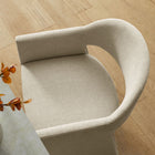 Modway - Talia 37 pouces Tissu rembourré Tabouret de comptoir - Lin-Larges accoudoirs angulaires