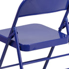 Flash Furniture - Chaise pliante de la série HERCULES COLORBURST en métal bleu cobalt à triple entretoise et double charnière-Finition de cadre en bleu cobalt