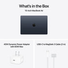 Apple - MacBook Air 15 po - M5 - 10 coeurs - 512 Go SSD - Mémoire unifiée 16 Go - Minuit - Français-9