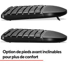 Staples - Clavier ergonomique sans fil Tech - Noir - Anglais-Alimenté par piles (pile AAA comprise)