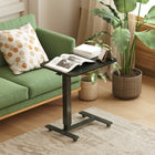 HOMCOM - Bureau debout pneumatique à hauteur réglable - 25,6 po L x 18,9 po l x 43,3 po H - noir-Quatre roulettes avec freins assurent une mobilité facile et une stabilité à l’arrêt