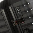 Air Canada - Jasper Valise Rigide Pivotante de 24 po - Noir-Poignée de chariot rétractable verrouillable à bouton-poussoir