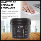 Gritt Commercial - Lingettes nettoyantes multi-usages pour surfaces avec seau - Parfum frais - 20,3 x 15,2 cm - 800 lingettes par rouleau-Conçues pour être utilisées avec des distributeurs à extraction centrale