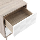 Modway - Vespera 2 tiroirs Table de chevet, Chêne Blanc-7