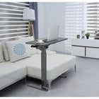 ShoppingAll - Table D’Appoint Mobile Réglable Pneumatique Avec Roulettes Cachées Et Plateau Inclinable 31,5" – Noir-Réglage De Hauteur À Une Main : Le système de levage pneumatique permet un ajustement fluide de la hauteur entre 69 et 105 cm (27 à 41 po).