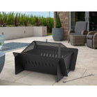 Shinerich - Foyer robuste rectangulaire - 29 po x 26 po-Tisonnier et écran pare étincelles inclus